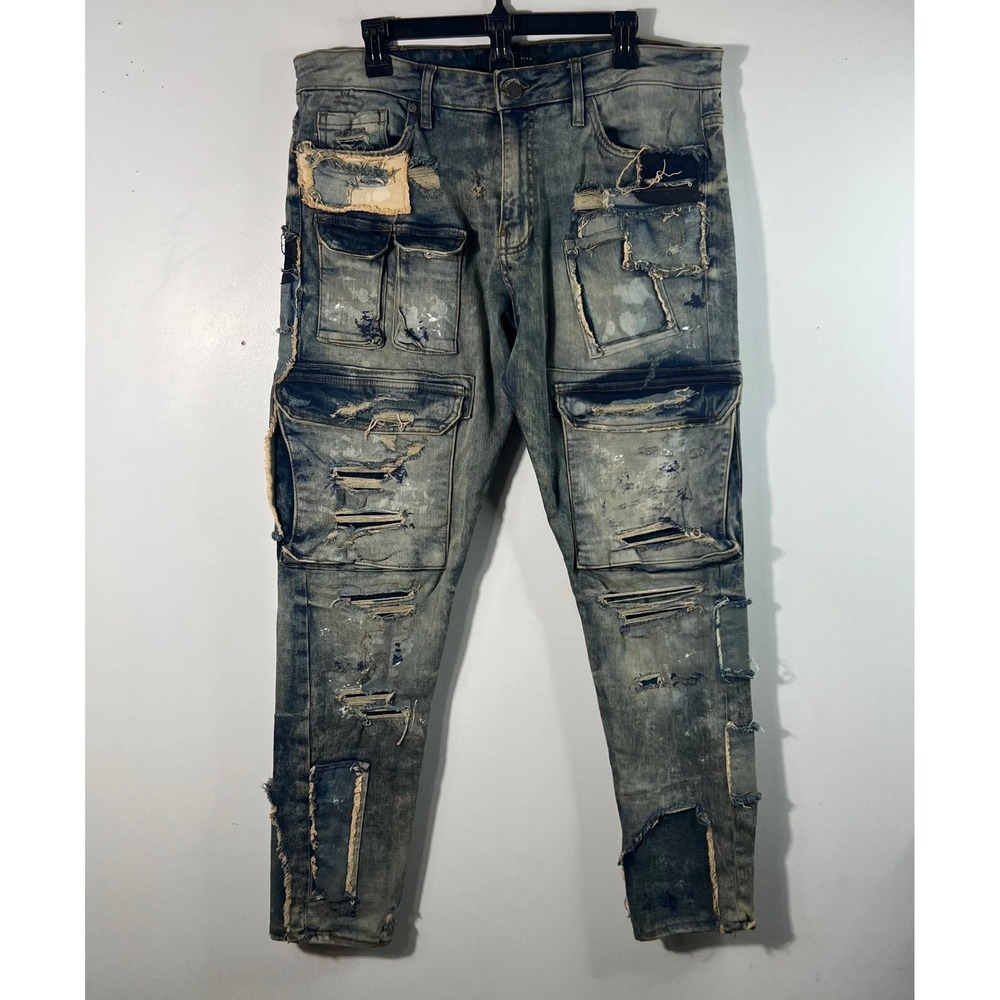 Mens Jordan‎ Craig Legacy Edition Martin Jeans 38/32 Cotton Elastane